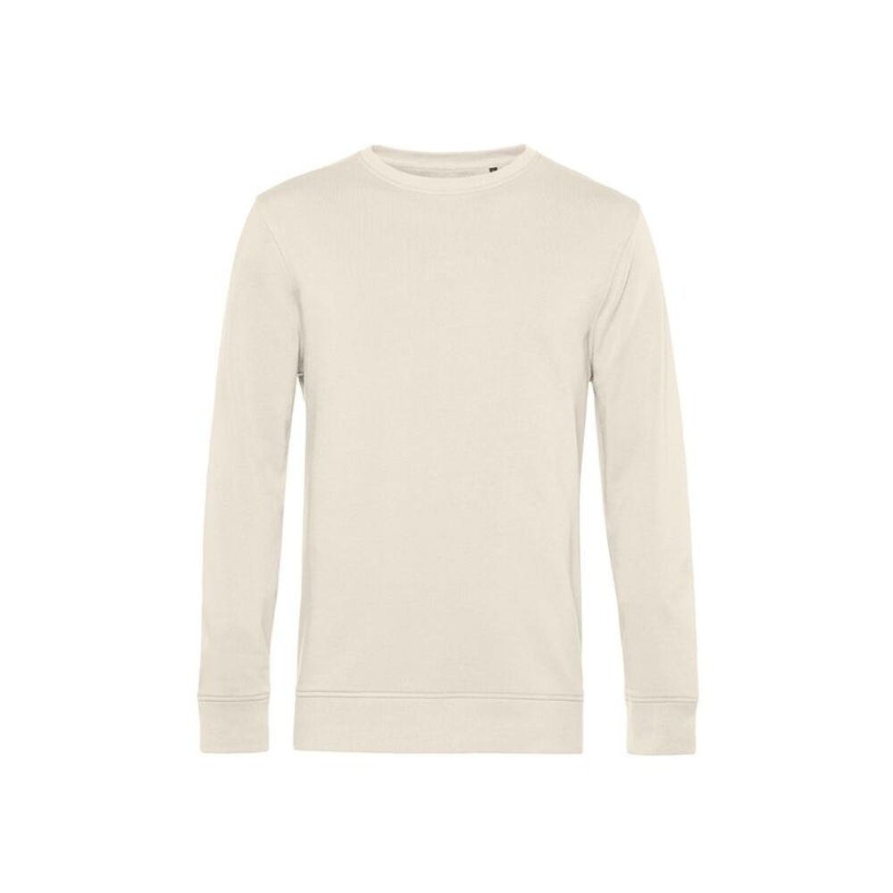 B&C Mens Crew Neck Sweat / Off White